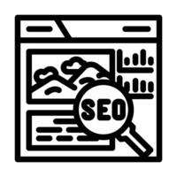 Bild SEO Linie Symbol Illustration vektor