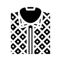 Plaid Hemd Strassenmode Stoff Mode Glyphe Symbol Illustration vektor