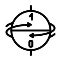 Überlagerung Zustand Quantum Technologie Linie Symbol Illustration vektor
