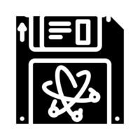 Erinnerung Quantum Technologie Glyphe Symbol Illustration vektor