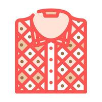 Plaid Hemd Strassenmode Stoff Mode Farbe Symbol Illustration vektor