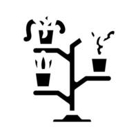 Pflanze steht städtisch Gartenarbeit Glyphe Symbol Illustration vektor