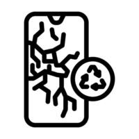 Kunststoffe Recycling Linie Symbol Illustration vektor