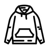 übergroß Kapuzenpullover Strassenmode Stoff Mode Linie Symbol Illustration vektor