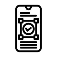 Handy, Mobiltelefon zuerst Indizierung SEO Linie Symbol Illustration vektor