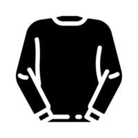 Rundhalsausschnitt Sweatshirt Strassenmode Stoff Mode Glyphe Symbol Illustration vektor