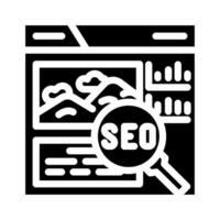 Bild SEO Glyphe Symbol Illustration vektor