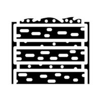 Kompostierung Abfall Sortierung Glyphe Symbol Illustration vektor