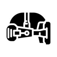 Schneiden Kante Design Technik Enthusiast Glyphe Symbol Illustration vektor