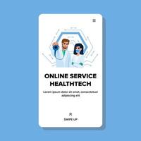 Wellness online Bedienung Gesundheitstech vektor