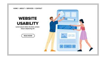 Funktionalität Webseite Benutzerfreundlichkeit vektor