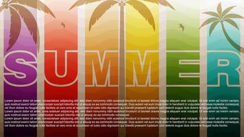 Hallo Sommer- abstrakt Hintergrund, Sommer- Verkauf Banner, Poster Design, Sommer- Collage, Illustration vektor