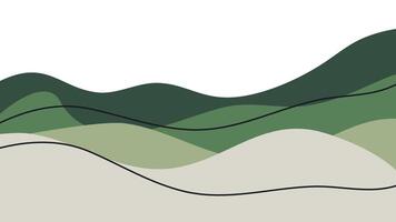 dunkel Grün Hintergrund von das Anordnung von Wellen. Grün Wellen Hintergrund Design. angrenzend Welle Wohnungen sind grün. vektor