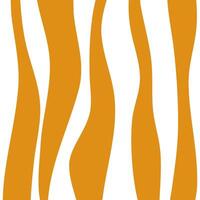 zweite abstrakt minimalistisch wellig Linie orange. druckbar Mauer Kunst Illustration. Tiger Linie Haut Hintergrund. Orange und Weiß Kunst einfarbig vektor