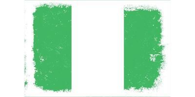 eben Design Grunge Nigeria Flagge Hintergrund vektor