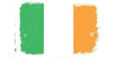 Jahrgang eben Design Grunge Irland Flagge Hintergrund vektor