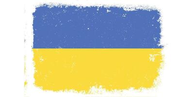 platt design grunge ukraina flagga bakgrund vektor