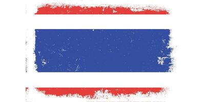 eben Design Grunge Thailand Flagge Hintergrund vektor