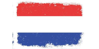 eben Design Grunge Niederlande Flagge Hintergrund vektor