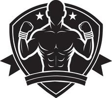 kroppsbyggare. kondition klubb logotyp ikon isolerat på vit bakgrund vektor