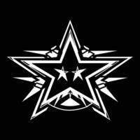 silhuett av en stjärna logotyp för soldater vektor