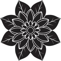 schwarz und Weiß Mandala Blume auf ein Weiß Hintergrund. Illustration. vektor