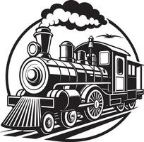 Jahrgang Dampf Lokomotive.schwarz und Weiß . Illustration vektor
