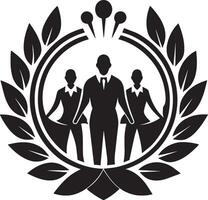 Silhouette von ein Geschäft Menschen Logo auf ein Weiß Hintergrund. vektor
