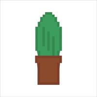 ikoner i pixel konst stil, retro stil ikoner, rutor. ikon-kaktus, växt, blomma vektor