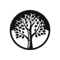 Grün Welt Gemeinschaft Birke Baum Logo zum Umwelt Initiativen vektor