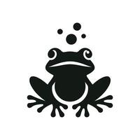 Frosch Symbol Silhouette Logo Illustration isoliert auf Weiß vektor