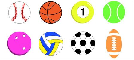uppsättning av olika sporter boll vektor