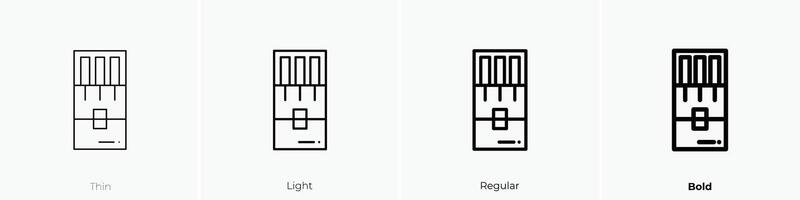 Marker Symbol. dünn, Licht, regulär und Fett gedruckt Stil Design isoliert auf Weiß Hintergrund vektor