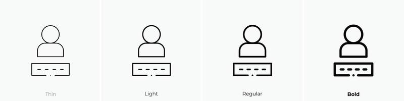 Log im Symbol. dünn, Licht, regulär und Fett gedruckt Stil Design isoliert auf Weiß Hintergrund vektor