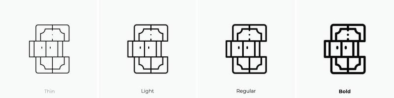 Magie Symbol. dünn, Licht, regulär und Fett gedruckt Stil Design isoliert auf Weiß Hintergrund vektor