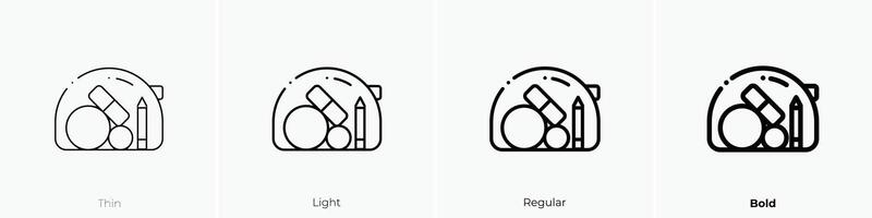 bilden Symbol. dünn, Licht, regulär und Fett gedruckt Stil Design isoliert auf Weiß Hintergrund vektor