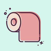 ikon toalett papper. relaterad till hygien symbol. mbe stil. enkel design illustration vektor