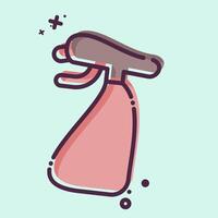 Symbol Reinigung sprühen. verbunden zu Hygiene Symbol. mb Stil. einfach Design Illustration vektor