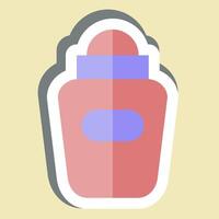 klistermärke deodorant. relaterad till hygien symbol. enkel design illustration vektor