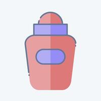 ikon deodorant. relaterad till hygien symbol. klotter stil. enkel design illustration vektor