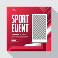 Sport Veranstaltung Sozial Medien Post Vorlage vektor