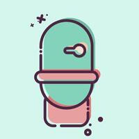 Symbol Toilette. verbunden zu Hygiene Symbol. mb Stil. einfach Design Illustration vektor