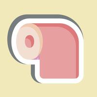klistermärke toalett papper. relaterad till hygien symbol. enkel design illustration vektor