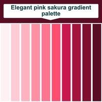 elegant Rosa Sakura Gradient Palette. abstrakt farbig Palette Führung. vektor