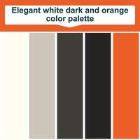 elegant Weiß dunkel und Orange Farbe Palette. 5 einstellen Farbe Palette. schön Farbe Palette vektor