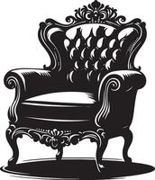 fauteuil Stuhl, schwarz Farbe Silhouette vektor