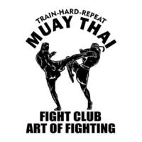 muay thai logotyp t skjorta design vektor