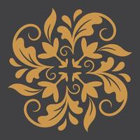 golden Jahrgang Mandala Ornament.golden Rand Ornament. klassisch Oranat Blume, Star und Mandala. geeignet zum Hochzeit Einladung Karte. vektor