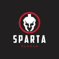spartanisch Logo, Silhouette Krieger Ritter Soldat griechisch, einfach minimalistisch elegant Produkt Marke Design vektor