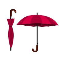 röd paraply illustration isolerat på vit bakgrund vektor